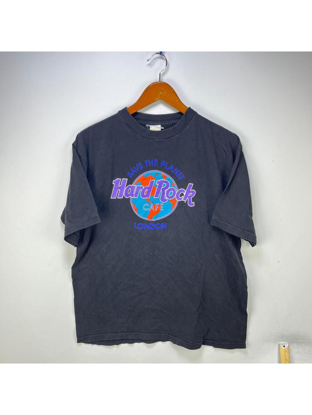 Vintage Hard Rock Cafe London Save Planet Faded T Shirt XL